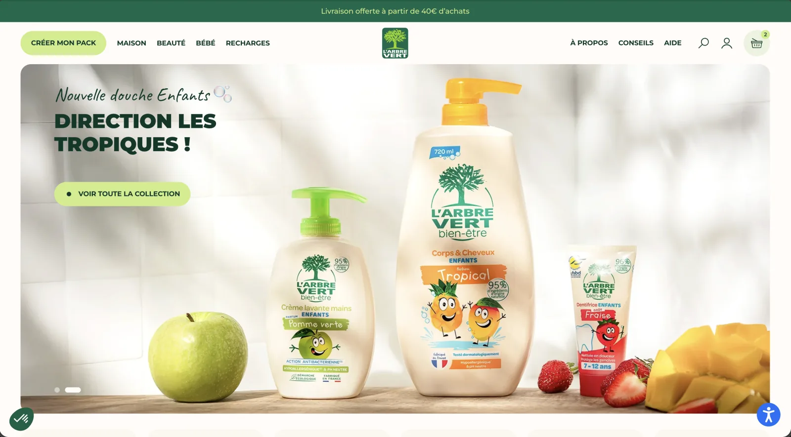 L'Arbre Vert — aperçu du site