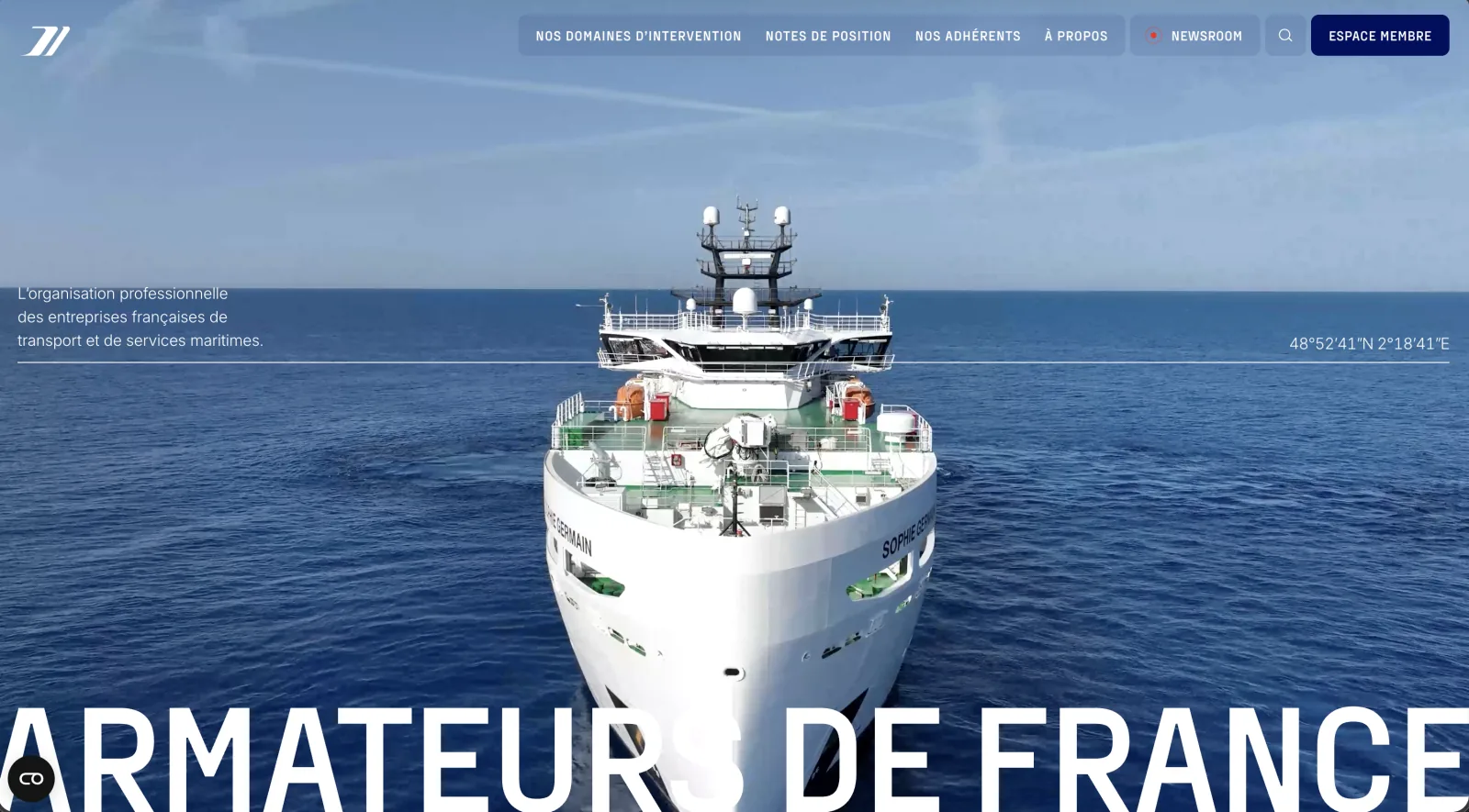 Armateurs de France — aperçu du site