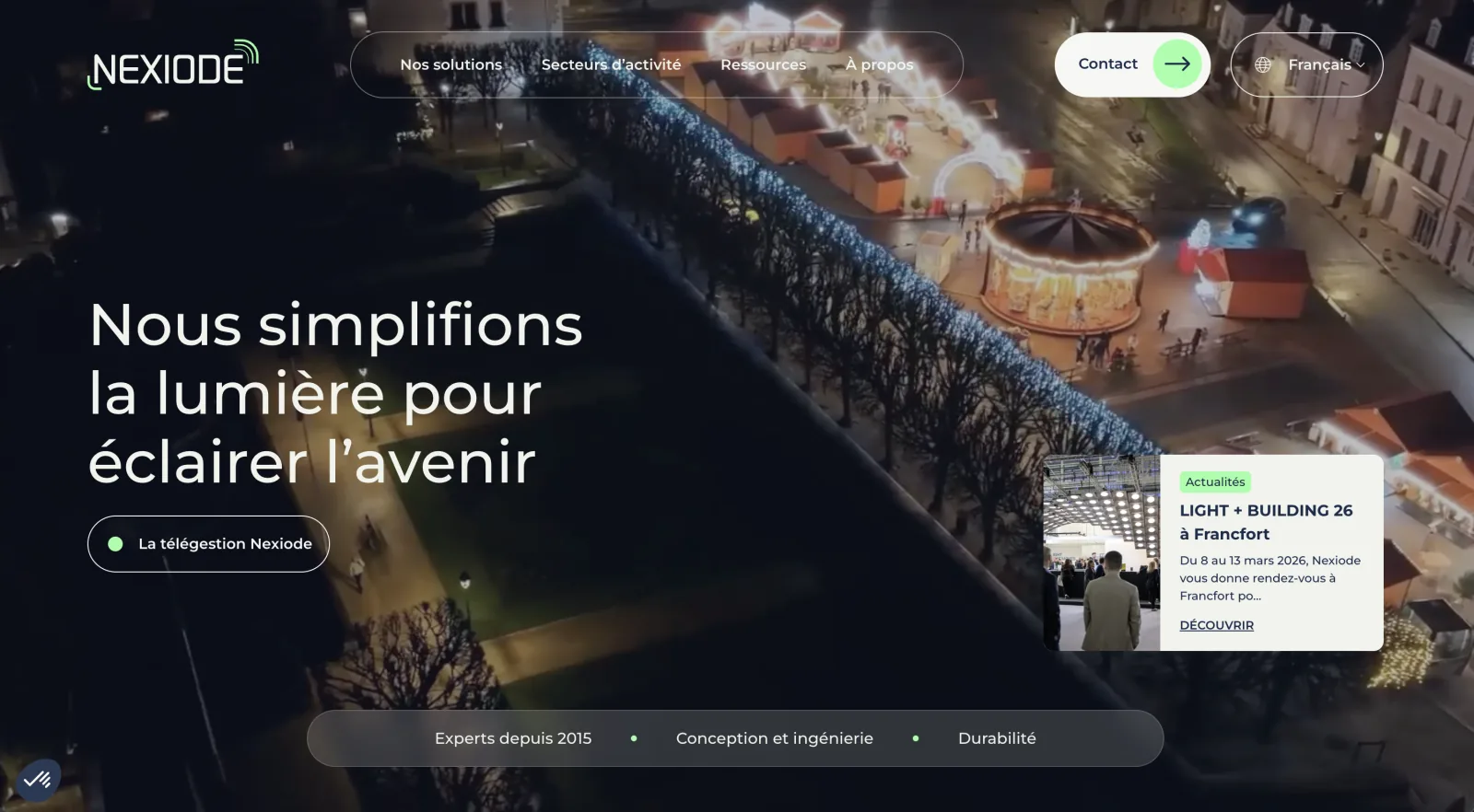 Nexiode by AGORA — aperçu du site